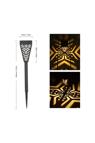 Tomshine Güneş Enerjili Bahçe Işıkları Led Çim Lamba Sıcak Beyaz