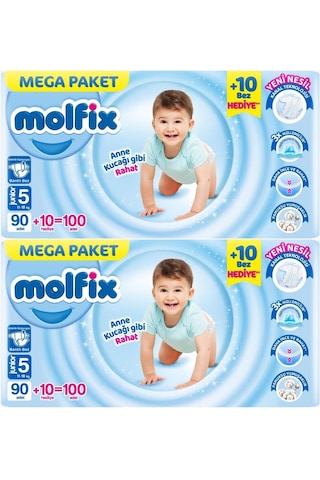 Molfix Bebek Bezi Beden:5 11-18kg Junior Mega Ekonomik 200 Adet