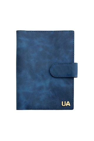 A5 Defter Ve Ajanda Kılıfı - %100 Rainbow Deri - Ko10001 - Saks Mavisi Mavi