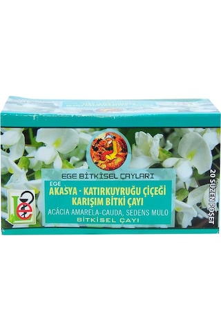 Ege Bitkisel Çayları Akasya Katırkuyruğu Çiçeği Karışım Bitki Süzen Poşet Çay 20 x 1.5 G