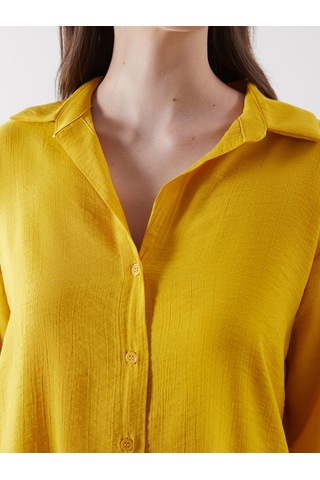 Lcwaıkıkı Classic Sarı Oversize Kadın Gömlek