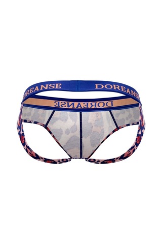 Doreanse Erkek Leopar Fantazi Jockstrap Destekli String Tanga 127