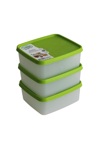 Hobby Life Alaska Nofrost Saklama Kabı 065 Litre 3'Lü Yeşil N1117500 Çok Renkli