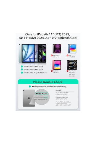 Apple iPad Uyumlu  Air 11 2024 Flex Klavyeli Tablet Kılıfı Klavyeli Kılıf