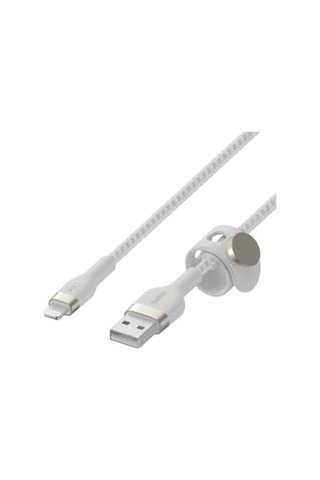 Belkin Boostcharge Pro Flex Örgülü Usb Tip A - Yıldırım Kablosu 1m/3,3ft , Mfi Sertifikalı Şarj Kablosu - Beyaz Diğer