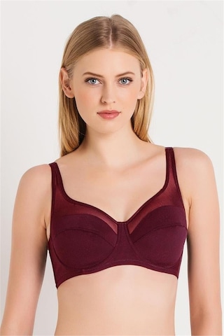 Magic Form 3983 Kadın Tül Detaylı Toparlayıcı Sütyen-bordo Bordo