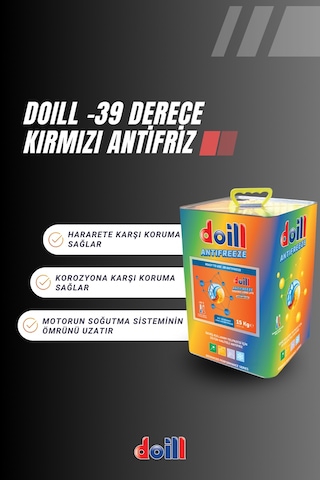 Doill -39 / -40 Derece Hazır Karışım 15 Kilogram Kırmızı Organik Antifriz - G12