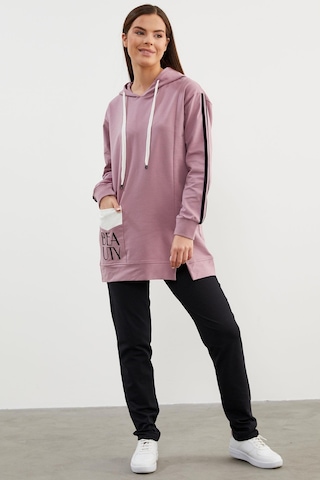 Sementa Kapüşonlu Oversize Eşofman Takım - Lila 001