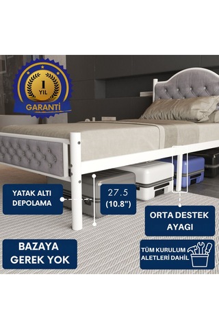 Aksviva Milan Çift Kişilik Ferforje Metal Karyola