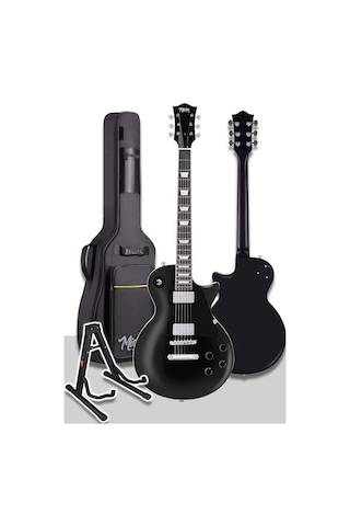 Midex Grx-200bk-bag Üst Segment Profesyonel Elektro Gitar Set Les Paul Kasa Masif Ağaç Hh