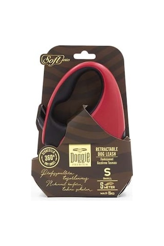 Doggie Otomatik Uzatma Tasması Soft Kırmızıi S-15 Kg 5 Mt Kırmızı