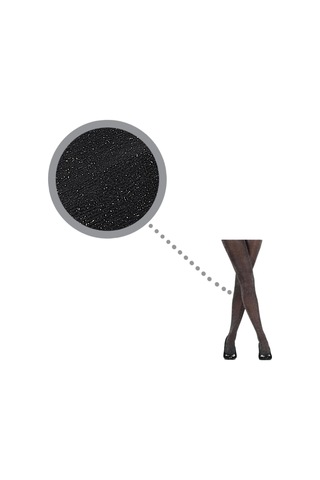 Kadın Düz Simli Siyah Külotlu Çorap Çok Renkli