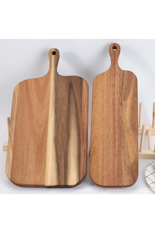 Liangmei Uzun Saplı Akasya Ahşap Kesme Tahtası Katı Ev Ahşap -