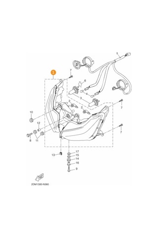 Yamaha Xmax 250 2014-2017 Far 2dm-h410a-00 N11.307
