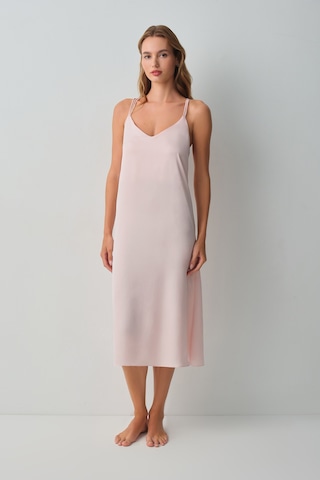 Suwen Floral Uzun Gecelik Wsh10710070077 Pembe