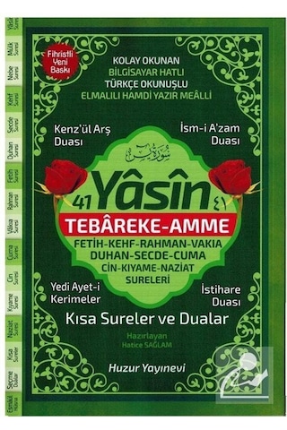 41 Yasin Tebareke  Amme - Hatice Sağlam - Huzur Yayınevi