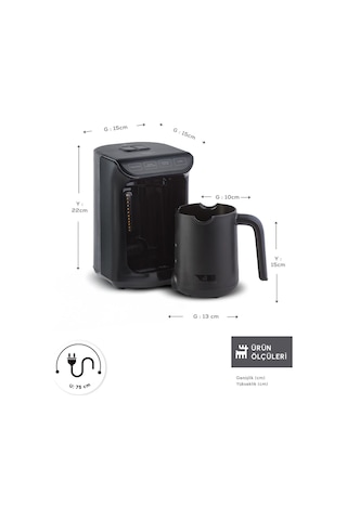 Karaca Hatır 5 Fincan Kapasiteli Közde Türk Kahve Makinesi