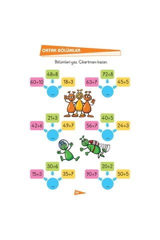 Çıkartmalı Bölme-İlk Okul Eğlenceli Matematik- Limonkids