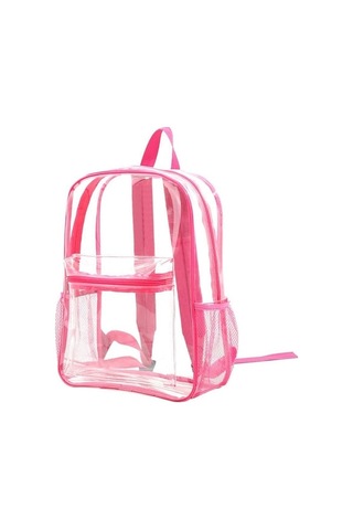 Novahub Büyük Kapasiteli Şeffaf Sırt Çantası Lüks Tasarımcı Görünür Pvc Sırt Çantası Black Siyah Siyah