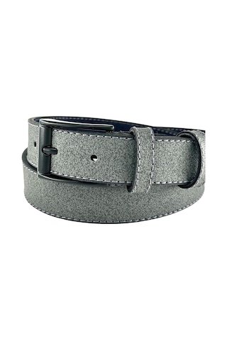 Gri Çocuk Boy Suni Deri Dikişli Model 3 Cm.lik Garson Klasik Kemer Okul Kemeri - G15 001