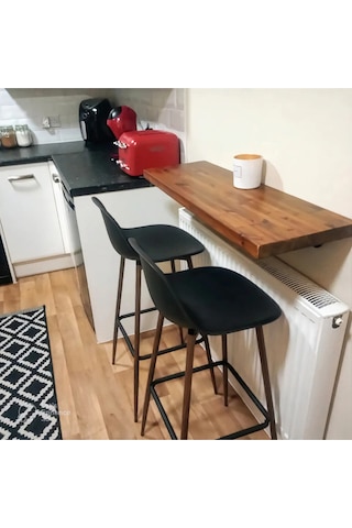 Ahşap Duvara Monte Bar Masası 40cmx116cm