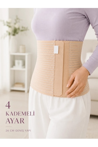 26 Cm Abdominal Korse Doğum Sonrası 4 Kademeli Ayarlanabilir Karın Bel Korsesi