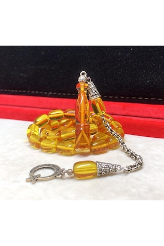 Tesbihci Sarı Ateş Kehribar Tesbih