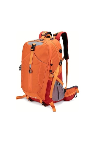 Dashanshop Orange Geniş Kapasiteli Hafif Unisex Outdoor Sırt Çantası Ayarlanabilir Göğüs Kayışları Çıkarılabilir Çerçeve Çok Cepli Kampçılık İş Seyahati Altın