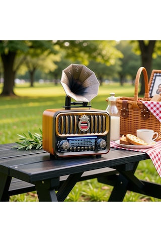 Rt-606 Gramafon Nostaljik Radyo,bluetooth Trend Nostalji Radyo
