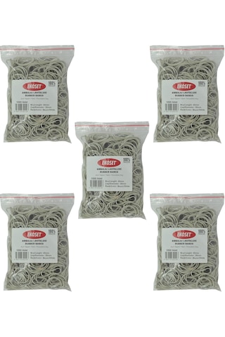 Ekoset 40mm Beyaz Kauçuk Paket Ambalaj Lastiği 5.000 Adet