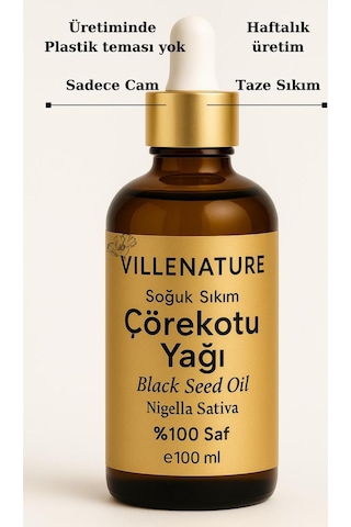Villenature Soğuk Sıkım Çörekotu Yağı Black Seed Oil Nigella Sativa 50 Ml