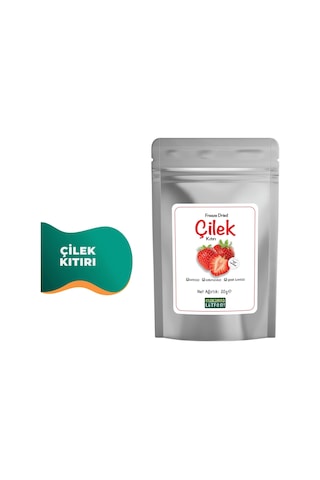 Çilek Kuru Meyve Cipsi Dondurularak Kurutulmuş Freeze Dried 20 G