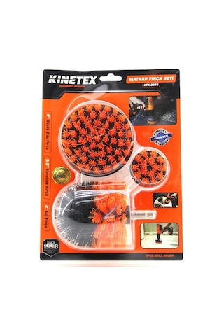 Kinetex Ktx-3375 Matkap Fırçası 6.3mm 1/4" 3 Adet Set Uç Fırça 2" İnç Büyük Düz 4" İnç
