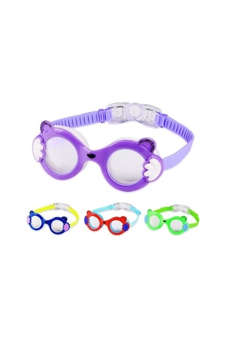 Artfulabode Mor Kedi Karikatür Jh8560 Gözlüğü Yüzme Şekli Önleyici Buhar Önleyici Çocuk Çok Renkli