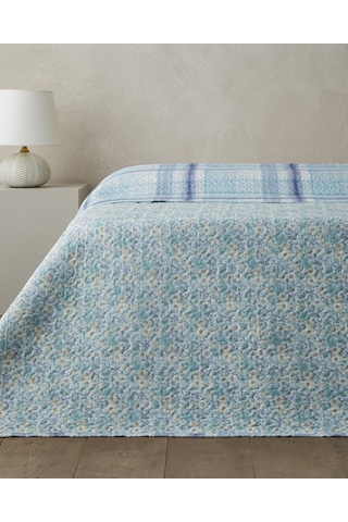 English Home Misty Flora King Size Çok Amaçlı Örtü 220x240 Cm Açık Mavi Açık Mavi