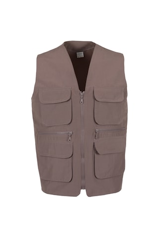 Erkek Keten Yelek Kahve Renk Normal Kesim Rar01306 Kahverengi