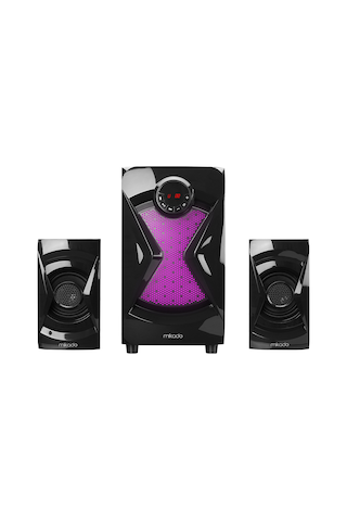 Mikado MD-370BT 2+1 38 W BT/AUX/USB/FM/LED Işıklı Multimedya Hoparlör