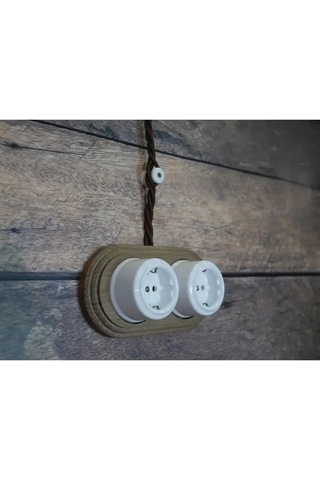 Retrika Retro Seramik Topraklı Priz 92650423 Seramik Retro Priz