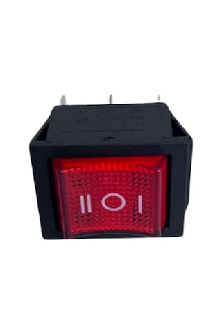 Kare On-off-on Işıklı Büyük Anahtar 6 Pinli Switch 10 Adet