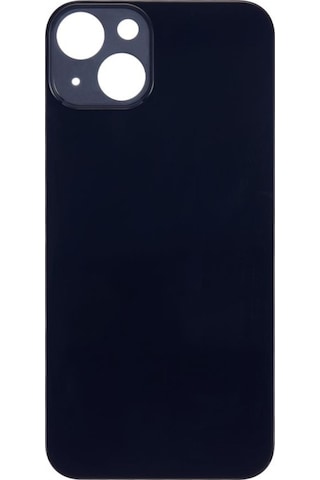 Apple Uyumlu iPhone 13 Logolu Arka Pil Batarya Kapağı - Lens Hariç Siyah