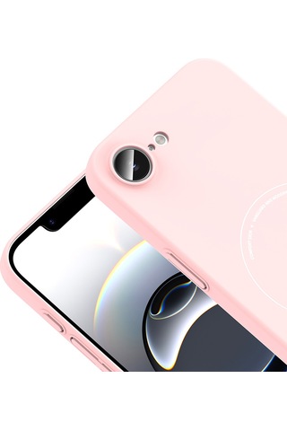 Maks Technology iPhone Uyumlu 17e Kılıf M-safe Şarj Özellikli Kamera Korumalı Mkst Elio Sert Pc Kapak - Açık Pembe