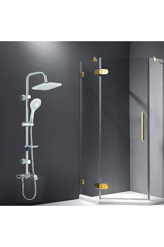 Banyo Tepe Duş Başlığı Beyaz Tepe Duş Başlık Genel