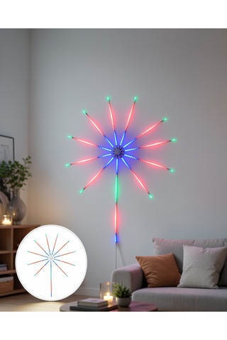 Rgb Led Duvar Aydınlatması, Uygulama Destekli Çok Renkli