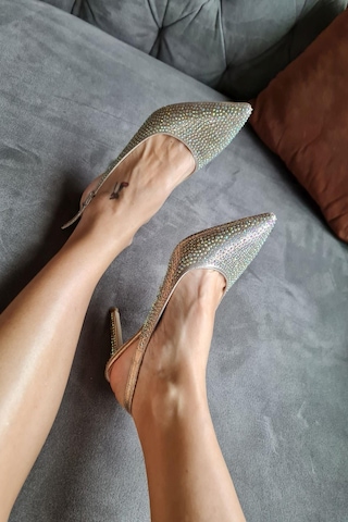 036 6169 Topukla Kadın Taşlı Topuklu Stiletto Abiye Ayakkabı 001