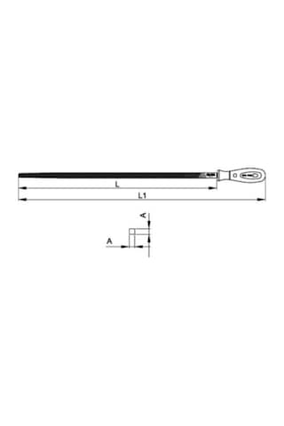 Ceta Kare Eğe Orta Diş 6" - 150 Mm Ergonomik Saplı -ceta J58-206h