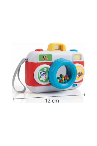 Clemento-ni 4 Dilli Gelişim Destekli Müzikli Hayvan Kartlı 12 Cm Öğretici Oyuncak Fotoğraf Makinesi