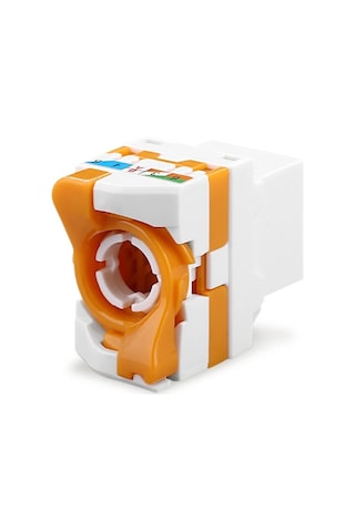 Cat6 Utp Keystone Jack Çevirmeli Tip (10'lu Paket)