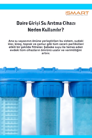 Silifozlu Daire Girişi Su Arıtma Cihazı Yıkanabilir Ve Cto