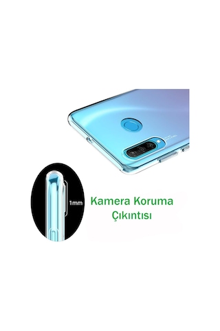 Huawei Mate 20 Lite Kilif Seffaf Silikon Kamera Koruma 389629553