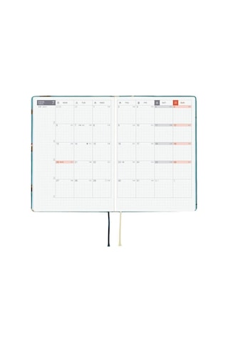 Hobonichi Ajanda Techo Hon - A6 Japanese - Bow & Tie: In The Forest - 2026 Jan Start Mavi